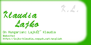 klaudia lajko business card